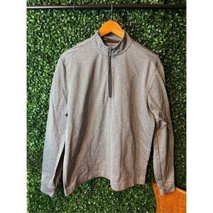 Johnnie O Shirt Mens Medium Gray  Golf Quarter Zip Pullover Performance Top